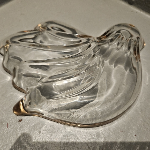 Mikasa Crystal Glass Dove Trinket Dish - Picture 2 of 3